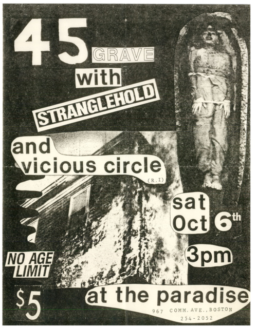 45 Grave, Stranglehold & Vicious Circle at The Paradise. 1979