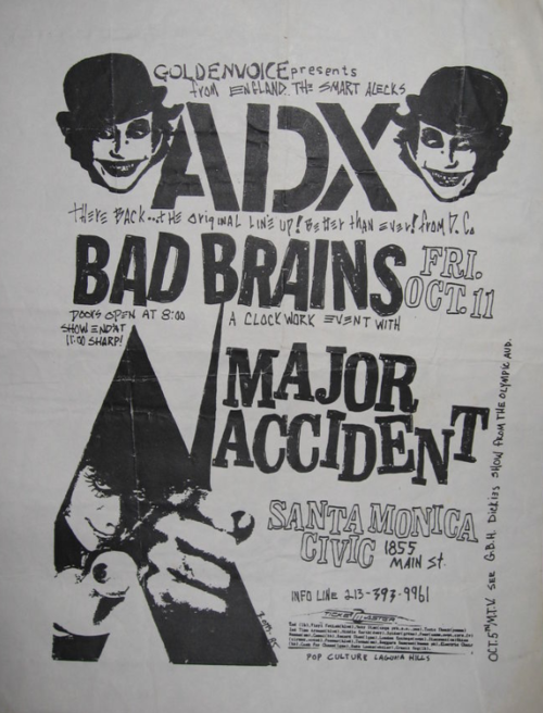 Adicts, Bad Brains @ Santa Monica Civic 1985