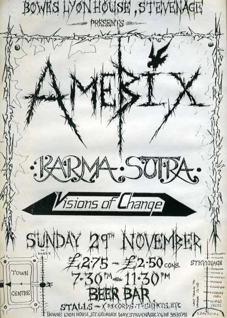 Amebix, Karma Sutra, Visions of Change @ Bowes Lyon House 1987