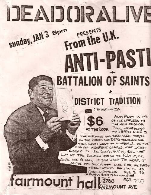 Anti-Pasti, Battalion of Saints, District Tradition @ Fairmount Hall 1982