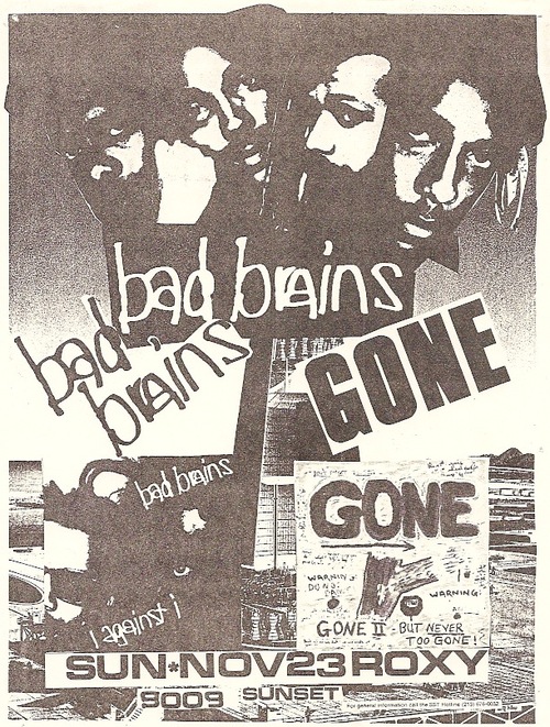 Bad Brains & Gone @ The Roxy 1986