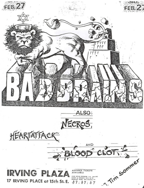 Bad Brains, Necros, Heartattack and Blood Clot @ Irving Plaza.