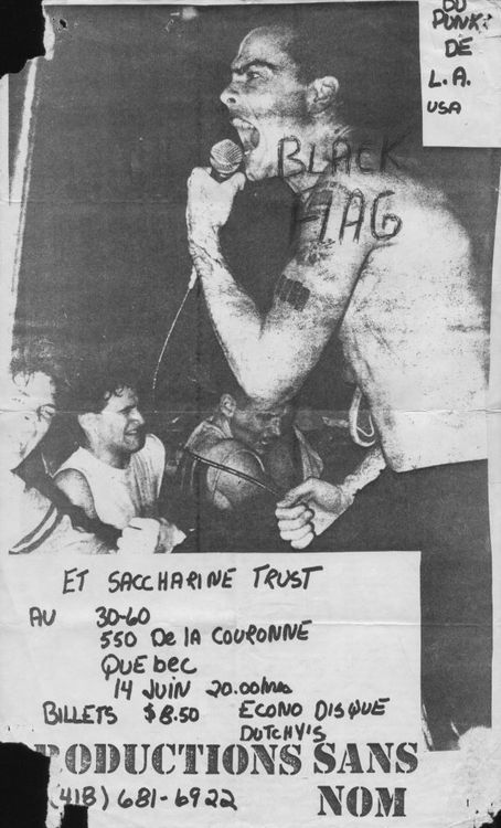 Black Flag & Saccharine Trust in Quebec 1982