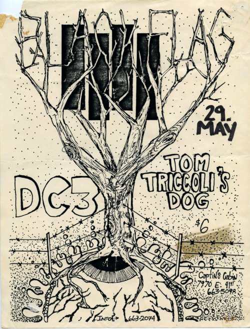Black Flag, DC3, Tom Triccoli’s Dog @ Captains Cabin 1985