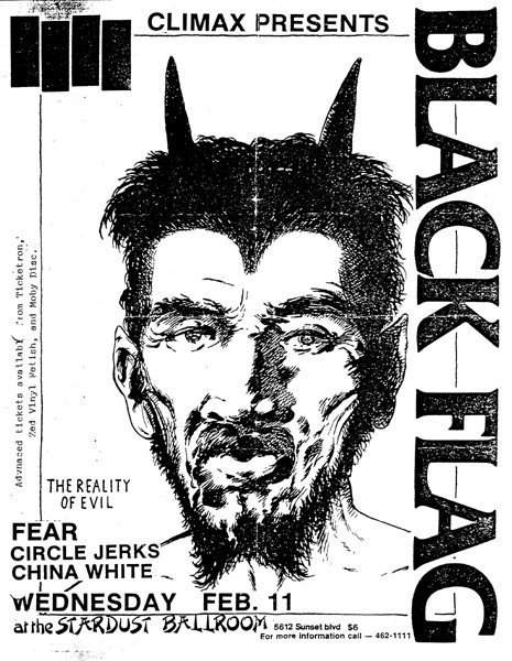 Black Flag, FEAR, Circle Jerks at The Stardust Ballroom. Feb 11th