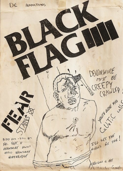 Black Flag, Fear, Stains, Youth Gone Mad & Caustic Cause at Devonshire Downs. 1982