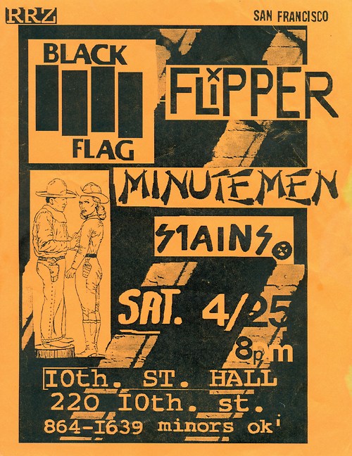 Black Flag, Flipper, Minutemen, Stains @ 10th Street Hall San Francisco 1981 Black Flag, Flipper, Minutemen, Stains @ 10th Street Hall San Francisco 1981