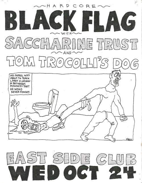Black Flag, Saccharine Trust, Tom Trocolli’s Dog @ the East Side Club 1984