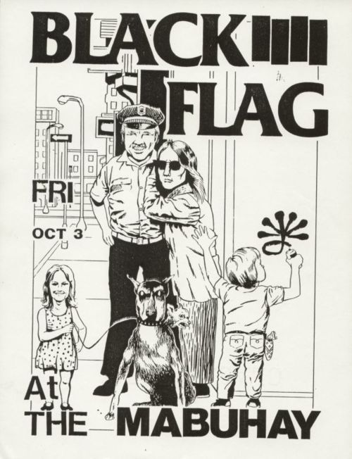 Black Flag, The Lewd at The Mabuhay Gardens. October 3rd 1980 (Alternate Flyer)