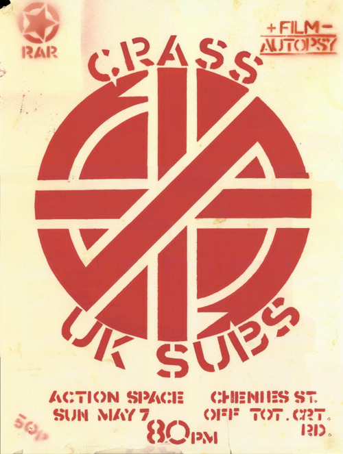 Crass, UK Subs @ Action Space. 1978