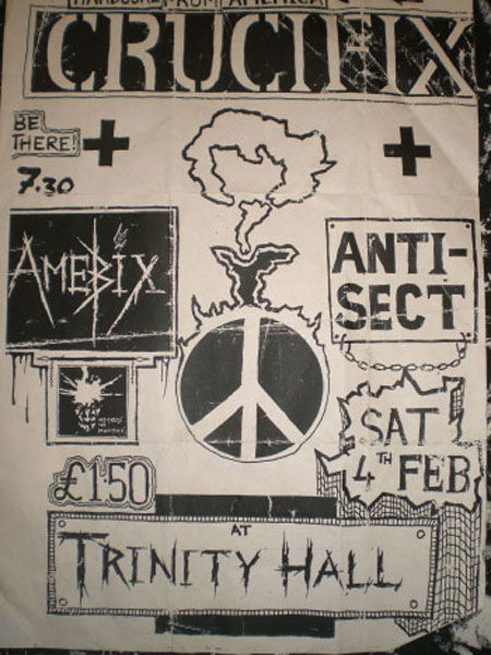 Crucifix, Amebix, and Antisect @ Trinity Hall. 1984