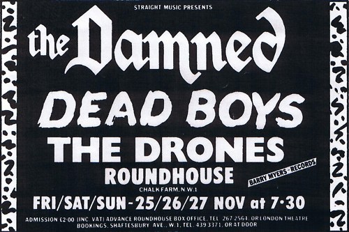 Damned, Dead Boys & Drones at the Roundhouse, London 1977