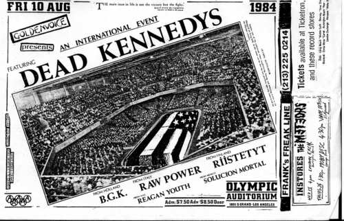 Dead Kennedys at the Olympic Auditorium in Los Angeles, 1984.