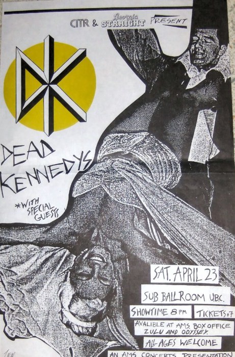 Dead Kennedys at The Sub Ballroom, Sat April 23rd 1983