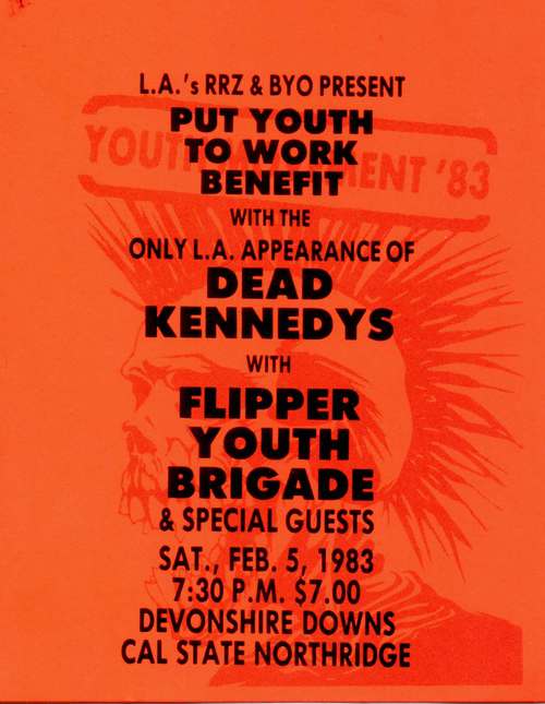 Dead Kennedys, Flipper, Youth Brigade @ Devonshire Downs 1983