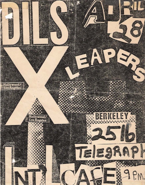 Dils, X & Leapers at The International Cafe. April 28