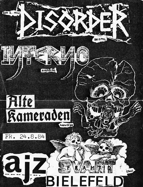 Disorder/Svart Framtid @ AJZ, Bielefeld Germany 8-24-84