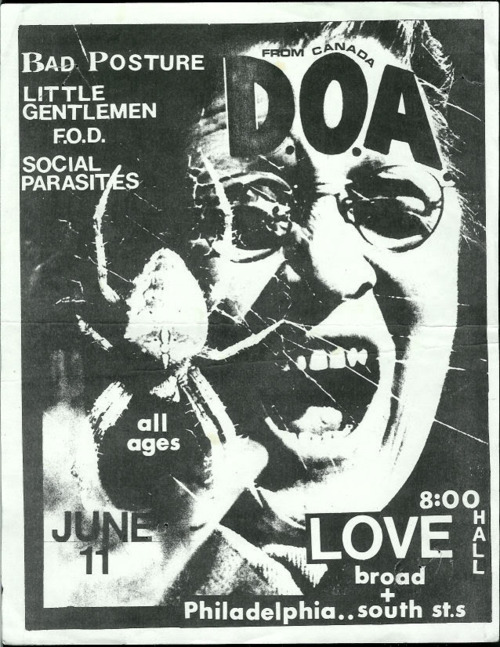 DOA, Bad Posture, Little Gentlemen at The Love Hall. June 11th.