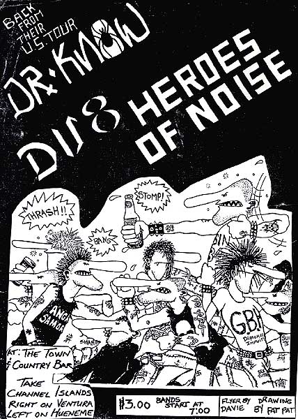 Dr. Know, DV8, Heroes of Noise @ Town & Country Bar Dr. Know, DV8, Heroes of Noise @ Town & Country Bar