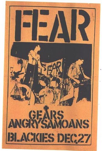 Fear, Gears, Angry Samoans at Blackies. December 27th.