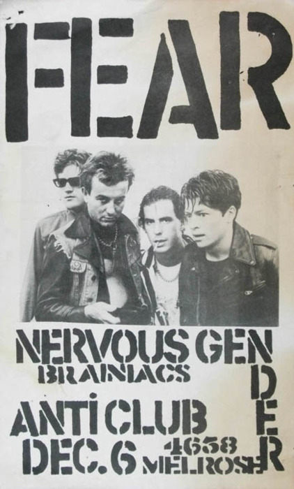 Fear, Nervous Gender Flyer - 1978 - Image: Ryan Richardson