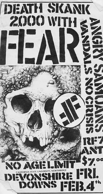 FEAR, The Vandals, Angry Samoans, No Crisis at Devonshire Downs Fri, Feb. 4th FEAR, The Vandals, Angry Samoans, No Crisis at Devonshire Downs Fri, Feb. 4th