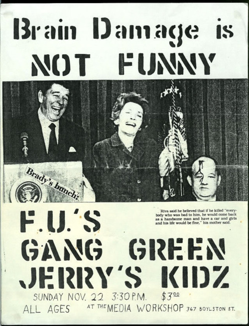 Gang Green and Jerry’s Kids at The Media Workshop. Nov 22nd