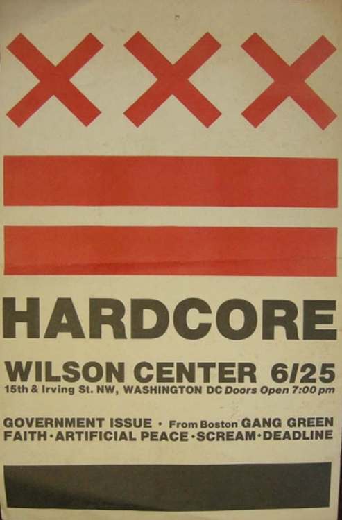Government Issue, Gang Green, The Faith, Artificial Peace, Scream, Deadline @ Wilson Center 1982 Government Issue, Gang Green, The Faith, Artificial Peace, Scream, Deadline @ Wilson Center 1982