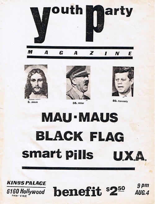 Mau-Maus, Black Flag, UXA, Smart Pills at Kings Palace. Aug 4th 1979