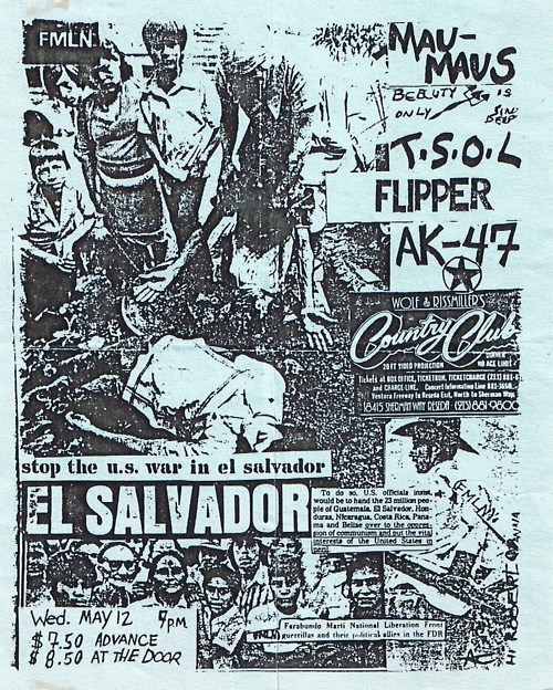 Mau Maus, TSOL, Flipper, AK-47 at the Country Club. 1982