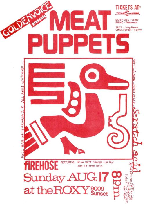 Meat Puppets, Firehose, Scratch Acid @ The Roxy. 1986
