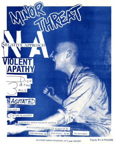 Minor Threat & Negative Approach in The Blackspot Basement. Sun May 1st Minor Threat & Negative Approach in The Blackspot Basement. Sun May 1st