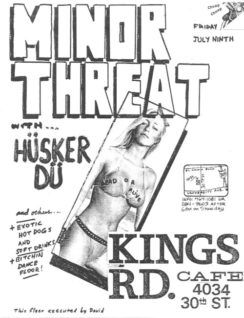 Minor Threat and Husker Du. 1982 (moved to International Blend Coffeehouse)