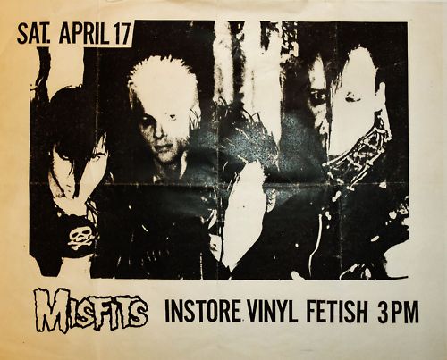 Misfits - instore flyer 1981- hollywood, cal