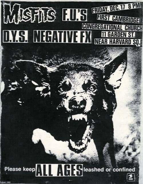 Misfits, F.U.’s, Negative FX at The Cambridge Church, Fri. Dec 17th