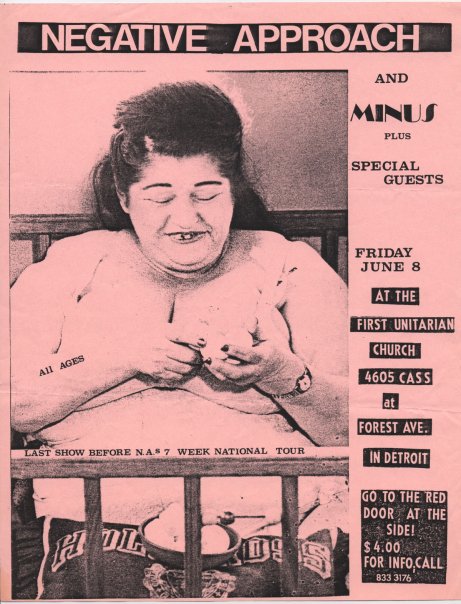 Negative Approach & Minus @ The First Unitarian Church in Detroit. 1984 Negative Approach & Minus @ The First Unitarian Church in Detroit. 1984