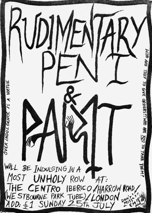 Rudimentary Peni & PART1 at The Centro Iberico in 1982 Rudimentary Peni & PART1 at The Centro Iberico in 1982