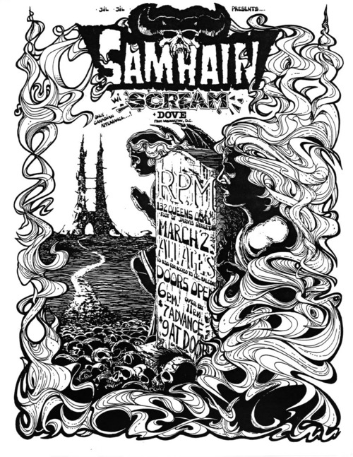 Samhain, Scream and Dove at RPM in Toronto. March 2nd 1985. Samhain, Scream and Dove at RPM in Toronto. March 2nd 1985.