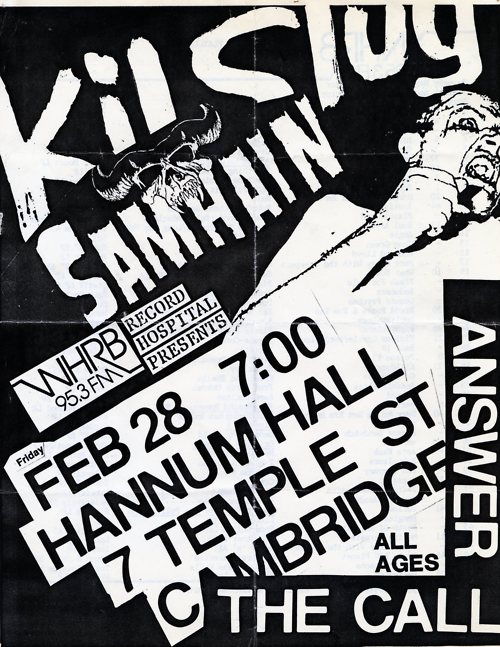 Samhain with Kilslug at Hannum Hall Cambridge, Mass. Feb 1986