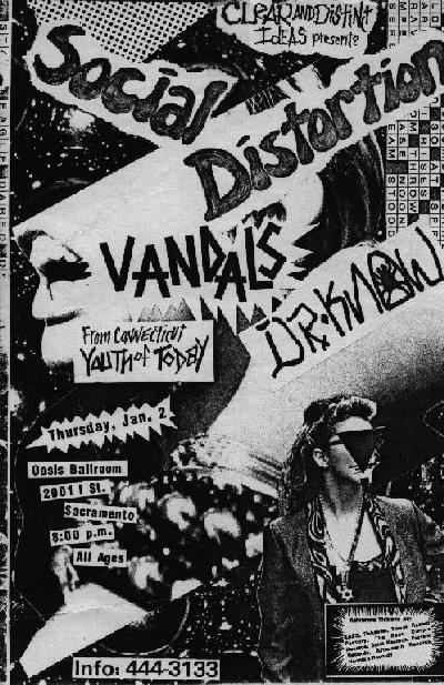 Social Distortion & The Vandals at The Oasis Ballroom, Thurs Jan. 2nd