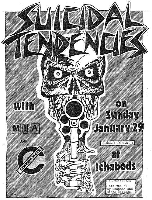 Suicidal Tendencies, MIA, Confederate @ Ichabods 1984