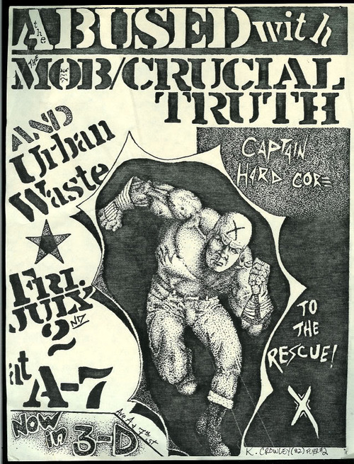 The Abused, The Mob, Crucial Truth, Urban Waste @ A-7 1982