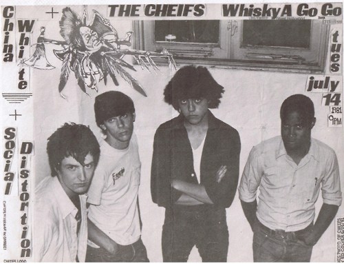 The Cheifs, Social Distortion, China White at the Whisky on July 14th 1981. The Cheifs, Social Distortion, China White at the Whisky on July 14th 1981.