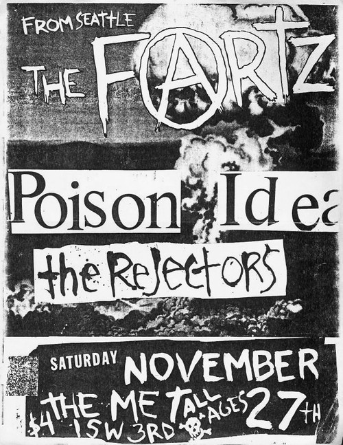 The Fartz, Poison Idea, The Rejectors @ The MET 1982 The Fartz, Poison Idea, The Rejectors @ The MET 1982
