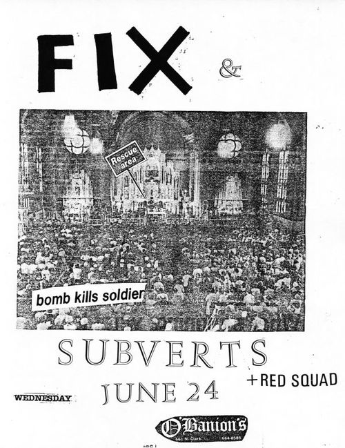 The Fix, The Subverts, and Red Squad @ O’Banion’s in Chicago 1981