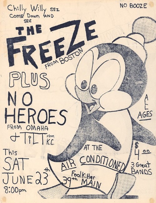 The Freeze, No Heroes and Tilt @ The Foolkiller. June 23 1984. No Heroes Live Bootleg Audio June 23 1984