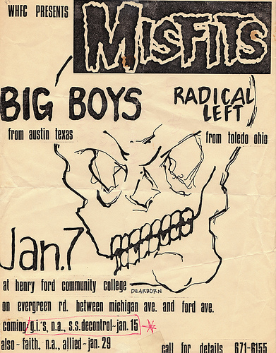 The Misfits, Big Boys & Radical Left at Henry Ford College. Jan 7th The Misfits, Big Boys & Radical Left at Henry Ford College. Jan 7th