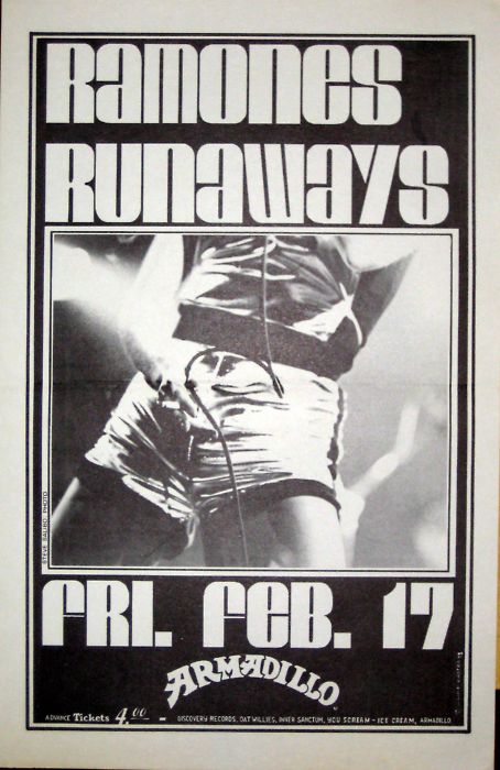 The Ramones & The Runaways at The Armadillo. Fri. Feb. 17th The Ramones & The Runaways at The Armadillo. Fri. Feb. 17th