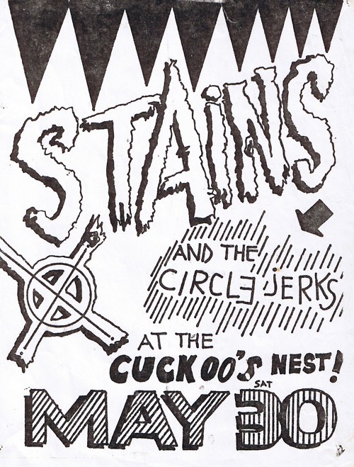 The Stains and The Circle Jerks at The Cuckoo’s Nest. May 30th 1981