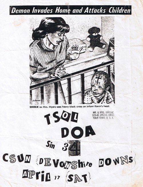 TSOL, DOA, SIN 34 at Devonshire Downs April 17th 1982